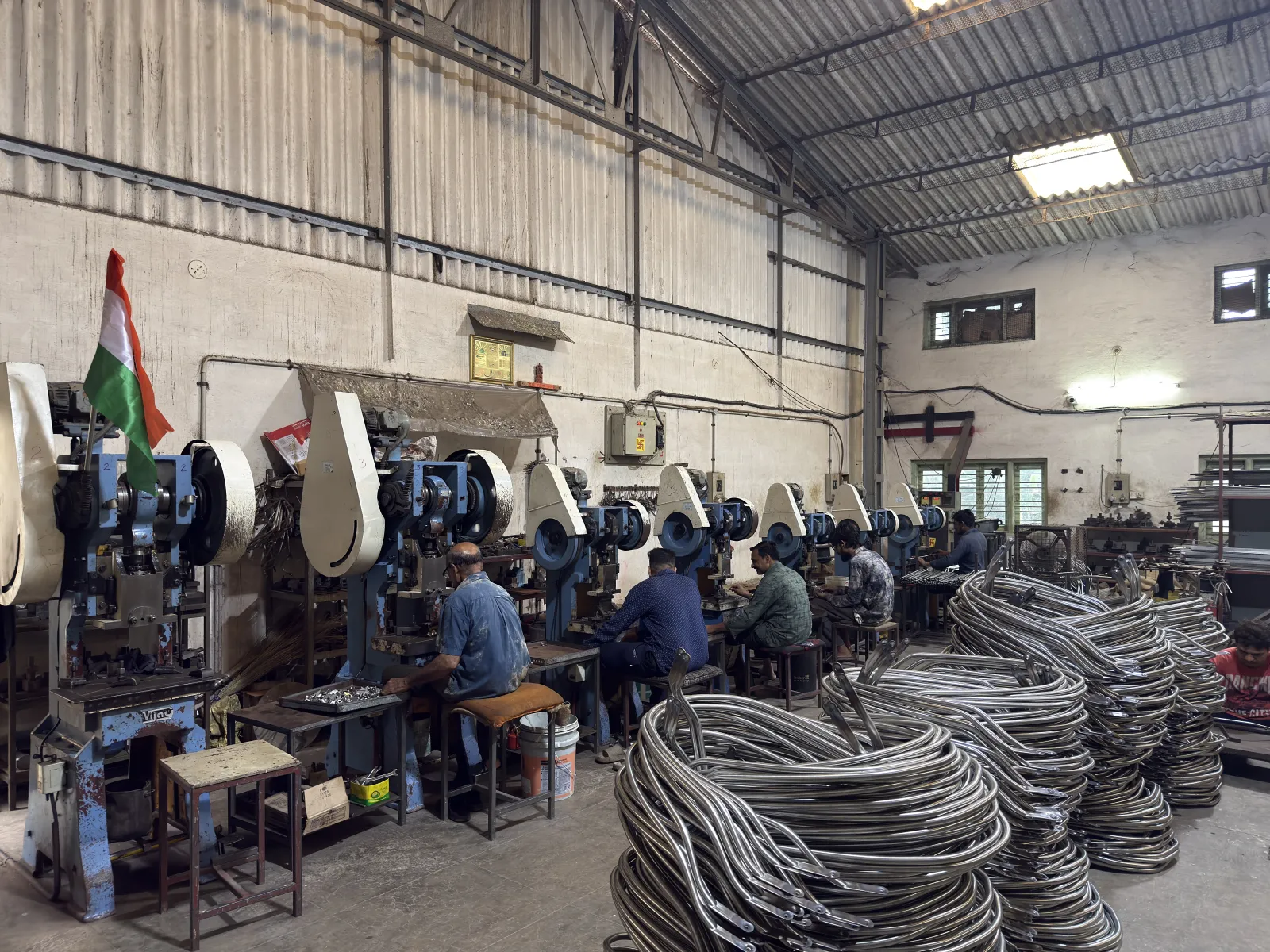 Our press shop where parts are pressed into shape